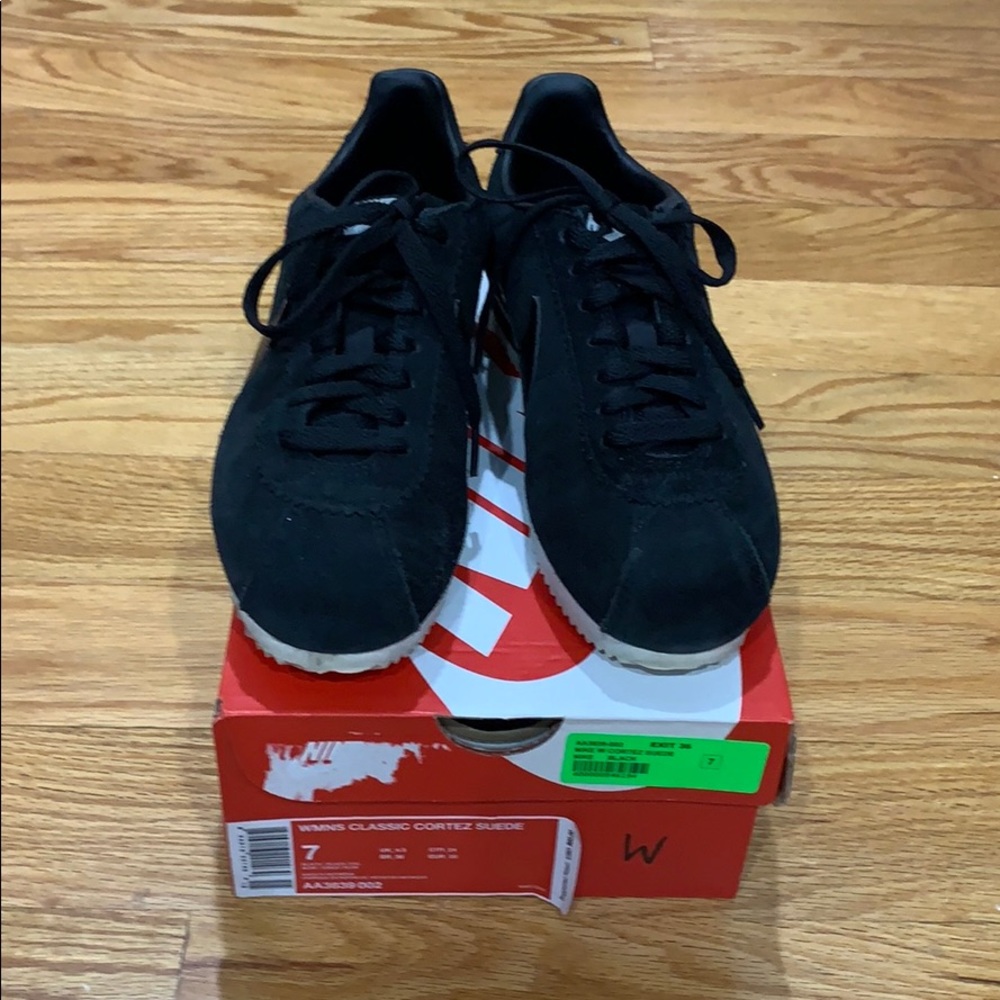Black Nike Cortez Suede